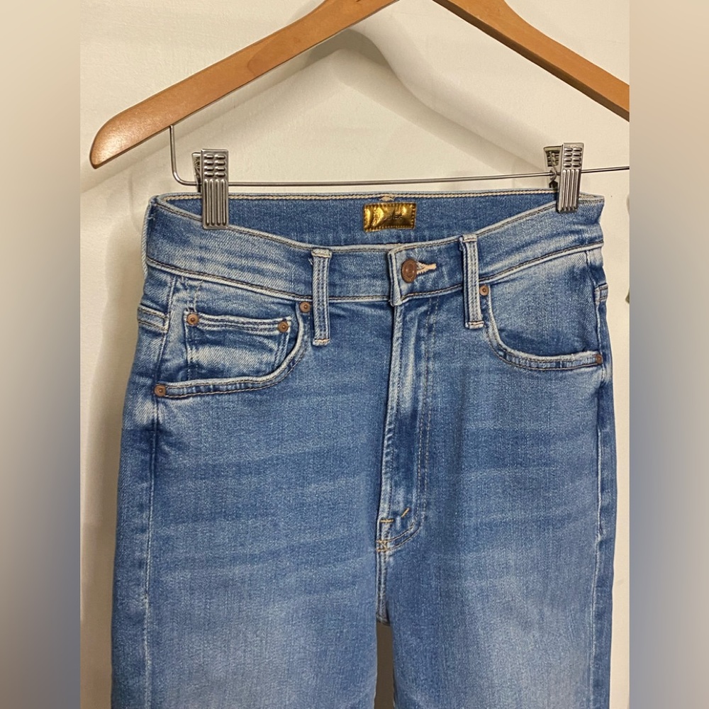 MOTHER HW Rider Ankle Fray Jeans in Party Like a Pirate - Picture 6 of 10